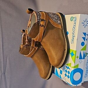 Step & Stride Ortholite Harper Brown Ankle Boot Size 8